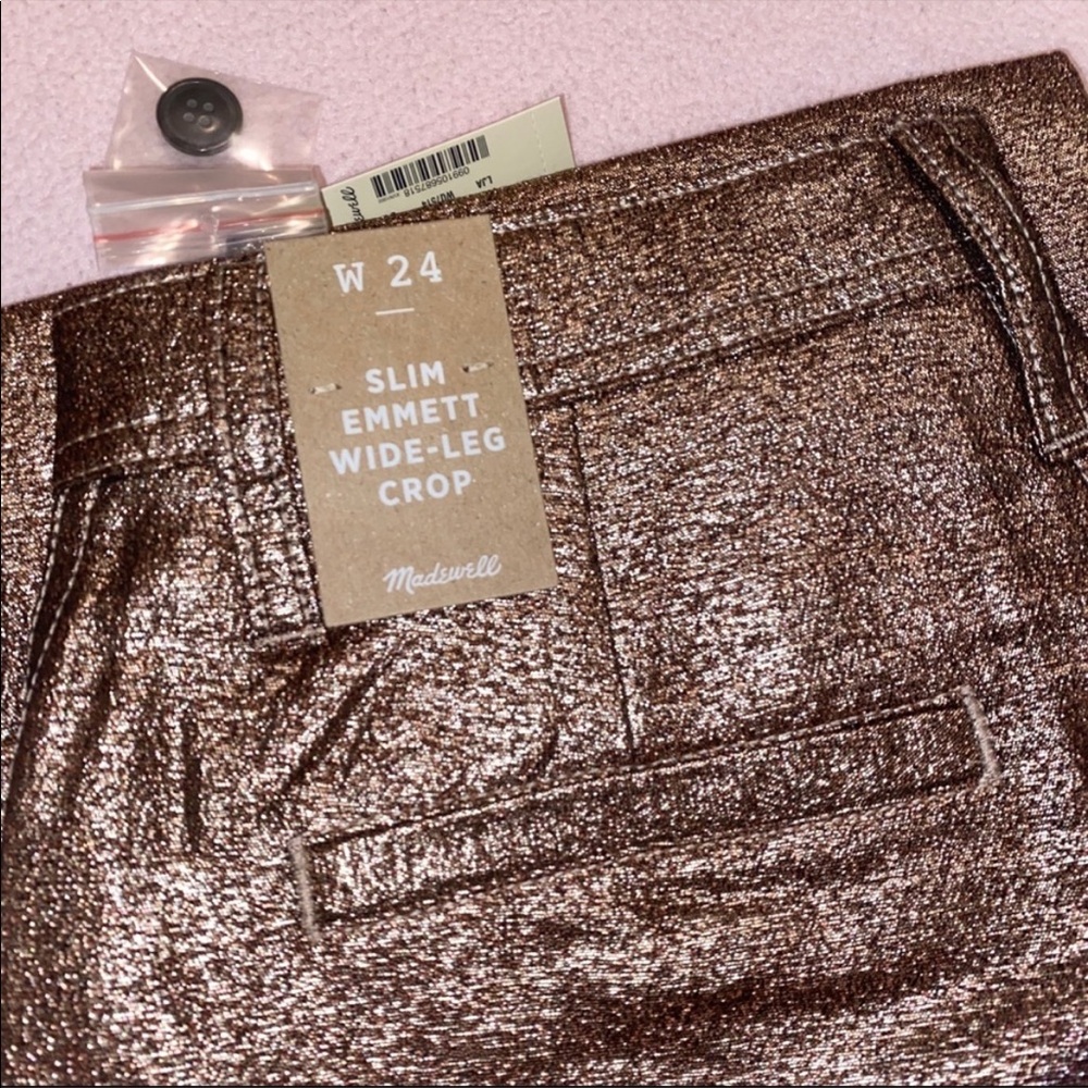 Madewell metallic wide leg pants - Picture 5 of 7
